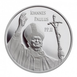 CANADA 10 DOLARES 2005 PAPA JUAN PABLO II y REINA ISABEL KM.559 MONEDA DE PLATA PROOF 10 Dollars ESTUCHE y CERTIFICADO