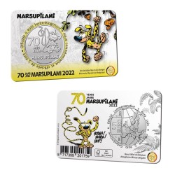 . @TIRADA 7,500@ BELGICA 5 EUROS 2022 MARSUPILAMI personaje del comic SPIROU NO COLOR MONEDA DE NICKEL Belgium Coincard