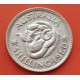 AUSTRALIA 1 SHILLING 1960 CARNERO y REINA ISABEL II KM.53 MONEDA DE PLATA MBC+ silver coin