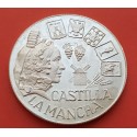 1 Onza x CASTILLA LA MANCHA MEDALLA DE PLATA PURA 1990 aprox. DAMA y ESCUDOS REGIONALES 45 mm SC Leves Imperfecciones