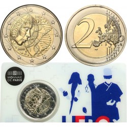 FRANCIA 2 EUROS 2020 INVESTIGACION MEDICA COVID @RARA@ 2ª MONEDA CONMEMORATIVA SC Se envia 1 coincard con un dibujo al azar