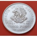 MEXICO 5 PESOS 1951 HIDALGO KM.467 MONEDA DE PLATA EBC- Mejico silver coin 0,64 ONZAS R/1