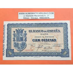 . @OFERTA@ BANCO DE GIJON 100 PESETAS 1937 MBC Serie 604 ESPAÑA