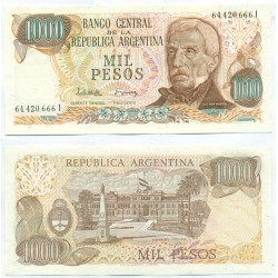 . ARGENTINA 1000 PESOS 1976 GENERAL SAN MARTIN Pick 304 SC