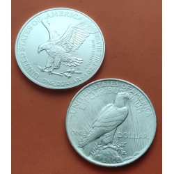ESTADOS UNIDOS 1 DOLAR 1922 PEACE PAZ PLATA EBC Silver Dollar 2
