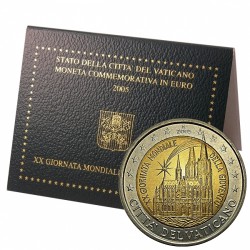 .VATICANO 2€ EUROS 2005 AÑO MUNDIAL JUVENTUD SC SET @RARA@