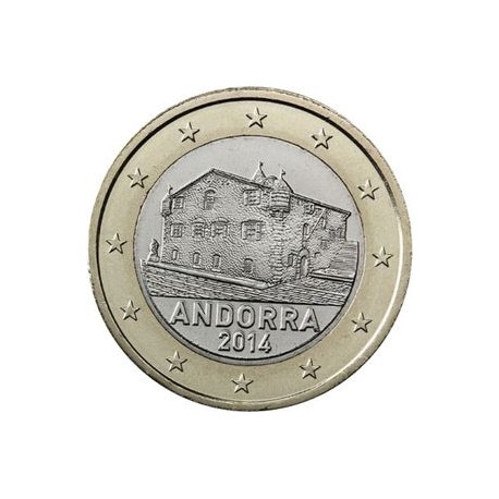 . 1€ EURO 2014 ANDORRA ESCUDO SC BIMETALICA MONEDA COIN MÜNZEN
