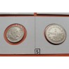 GOBIERNO DE EUZKADI 1 PESETA 1937 + 2 PESETAS 1937 DAMA MONEDAS DE NICKEL GUERRA CIVIL EUSKADI BILBAO R/2 EBC-