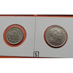 GOBIERNO DE EUZKADI 1 PESETA 1937 + 2 PESETAS 1937 DAMA MONEDAS DE NICKEL GUERRA CIVIL EUSKADI BILBAO R/2 EBC-