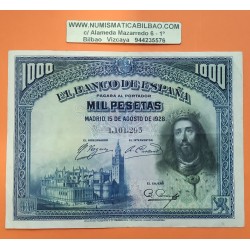 ESPAÑA 1000 PESETAS 1928 REY FERNANDO III Sin serie 969 MBC Pick