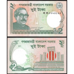 BANGLADESH 2 TAKA 2011 PRESIDENTE y MEZQUITA Pick 52B BILLETE SC UNC BANKNOTE