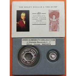 AUSTRALIA HOLLEY DOLLAR 1989 + 50 CTS SILVER PROOF SET