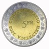 SUIZA 5 FRANCOS 2002 B ESCALADA DE GINEBRA KM.98 MONEDA BIMETALICA SC- Switzerland 5 Francs