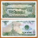 VIETNAM 5 DONG 1985 BARCOS PESQUEROS Regimen Comunista Pick 92 BILLETE SC UNC BANKNOTE