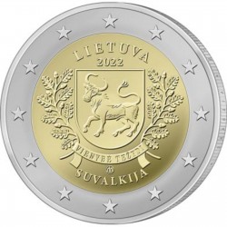 . 1 acoin @3/ENERO ENVIO@ LITUANIA 2 EUROS 2022 Región de SUVALKIJA 2ª MONEDA CONMEMORATIVA SC Lietuva