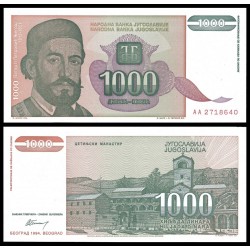 . YUGOSLAVIA 10000 DINARA 1993 Pick 129 MBC BILLETE DINAR