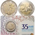 . 1 moneda x BELGICA 2 EUROS 2022 PROGRAMA ERASMUS 35 ANIVERSARIO SC @COINCARD@ CONMEMORATIVA Belgium