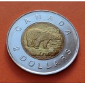 CANADA 2 DOLARES 1996 OSO POLAR 3º BUSTO DE ISABEL II KM.270 MONEDA BIMETALICA SC- $2 Dollars coin