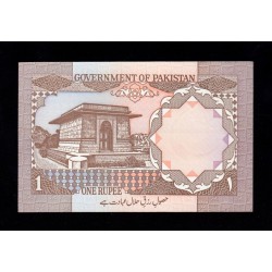 . PAKISTAN 1 RUPIA 1975 Pick 24 SC BILLETE Rupee Banknote