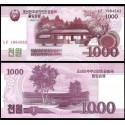 KOREA DEL NORTE 1000 WON 2008 EDIFICIO y PAISAJE KIM II SUNG Pick 64.A.1 BILLETE SC NORTH UNC BANKNOTE