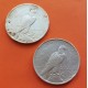 2 monedas CIRCULADAS x ESTADOS UNIDOS 1 DOLAR 1922 + 1 DOLAR 1923 PEACE PAZ KM.150 PLATA USA $1 Dollar silver coin
