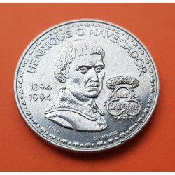 PORTUGAL 200 ESCUDOS 1994 HENRIQUE O NAVEGADOR y BARCOS KM.670 MONEDA DE NICKEL SC- Imperfecciones