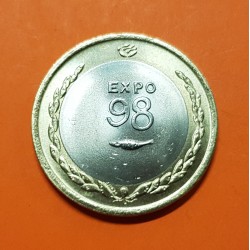 PORTUGAL 200 ESCUDOS 1998 PEQUEÑO DELFIN Lisboa EXPOSICION MUNDIAL 1998 KM.706 MONEDA BIMETALICA SC Portuguese coin