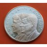 ESTADOS UNIDOS 1964 ROBERT e JOHN KENNEDY - AGUILA MEDALLA DE PLATA SC + IMPERFECCIONES