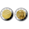 . 2 monedas @20/ENERO ENVIO@ ANDORRA 2 EUROS 2022 CARLOMAGNO y ACUERDO MONETARIO SC COINCARD @RARAS@