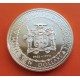 1,46 Onzas x JAMAICA 10 DOLARES 1972 MANLEY & BUSTAMANTE 10 AÑOS INDEPENDENCIA KM.36 MONEDA DE PLATA PROOF Cápsula