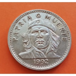 ..CUBA 3 PESOS 1992 ERNESTO CHE GUEVARA NICKEL SC-