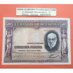 50 PESETAS 1935 JULIO 22 RAMON y CAJAL SIN SERIE 389 EBC ESPAÑA