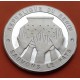 BENIN 1000 FRANCOS 1992 VASIJA y MANOS KM.1 MONEDA DE PLATA PROOF Imperfecciones 1000 Francs CFA Sauvons Le Pays