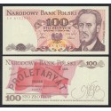 @OFERTA@ POLONIA 100 ZLOTY 1986 LUDWIK WARYNSKI Pick 143E BILLETE SC Poland 100 Zlotych UNC BANKNOTE