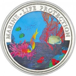 .PALAU Islas 1 DOLAR 1994 MARINE LIFE NICKEL PROOF @COLORES@