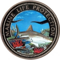 .PALAU Islas 1 DOLAR 1994 MARINE LIFE NICKEL PROOF @COLORES@