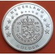 0,96 ONZAS Serie MONEDA UNICA x HOLANDA 1 GULDEN 1969 - 2002 MEDALLA DE PLATA PURA UNION EUROPEA PROOF 28,40 grs 41mm