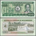 MOZAMBIQUE 100 METICAIS 1989 DESFILE DEL EJERCITO Pick 130 BILLETE SC Portugal Mocambique UNC BANKNOTE