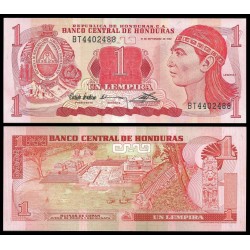HONDURAS 1 LEMPIRA 1992 INDIO CACIQUE y RUINAS DE COPAN Pick 71 BILLETE SC UNC BANKNOTE
