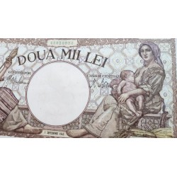@RARO@ RUMANIA 2000 LEI 1943 CAMPESINAS y MADRE DANDO EL PECHO Pick 54 BILLETE SC- Romania banknote WWII