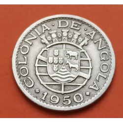 ANGOLA 50 CENTAVOS 1950 ESCUDO NICKEL SC- @RARA@ KM70