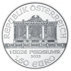 . 1 coin AUSTRIA 1,50 EUROS 2023 FILARMONICA DE VIENA MONEDA DE PLATA PURA SC 1 ONZA Oz OUNCE Österreich silver CAPSULA