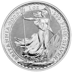 . 1 coin @1ª BRITANNIA con CHARLES III@ INGLATERRA 2 LIBRAS 2023 REY CARLOS III MONEDA DE PLATA £2 Pounds silver OZ ONZA