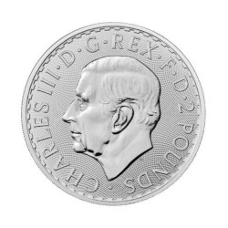 . 1 coin @1ª BRITANNIA con CHARLES III@ INGLATERRA 2 LIBRAS 2023 REY CARLOS III MONEDA DE PLATA £2 Pounds silver OZ ONZA
