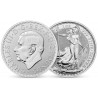 . 1 coin @1ª BRITANNIA con CHARLES III@ INGLATERRA 2 LIBRAS 2023 REY CARLOS III MONEDA DE PLATA £2 Pounds silver OZ ONZA