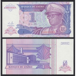 . ZAIRE 1 NUEVO ZAIRE 1993 GENERAL Pick 52 SC BILLETE MAKUTA