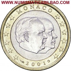 .MONACO 1€ EURO + 2€ EUROS 2001 RAINIERO y ALBERTO SC MONEDAS