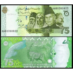 PAKISTAN 75 RUPIAS 2022 SALVEMOS EL PLANETA - CABRA - POLITICOS Pick 56B BILLETE SC 50 Rupees UNC BANKNOTE