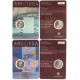 ANDORRA 2 EUROS 2015 Pareja de 2 monedas MAYORIA DE EDAD + ACUERDO ADUANERO SC @RARAS@ COINCARD / ESTUCHE