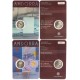 ANDORRA 2 EUROS 2015 Pareja de 2 monedas MAYORIA DE EDAD + ACUERDO ADUANERO SC @RARAS@ COINCARD / ESTUCHE